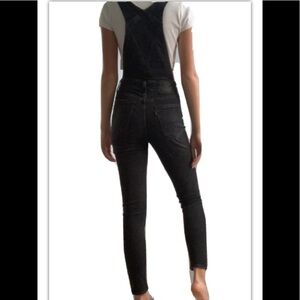 Levi’s Skinny Denim Overalls Womens Sz 25 Black Skinny Leg